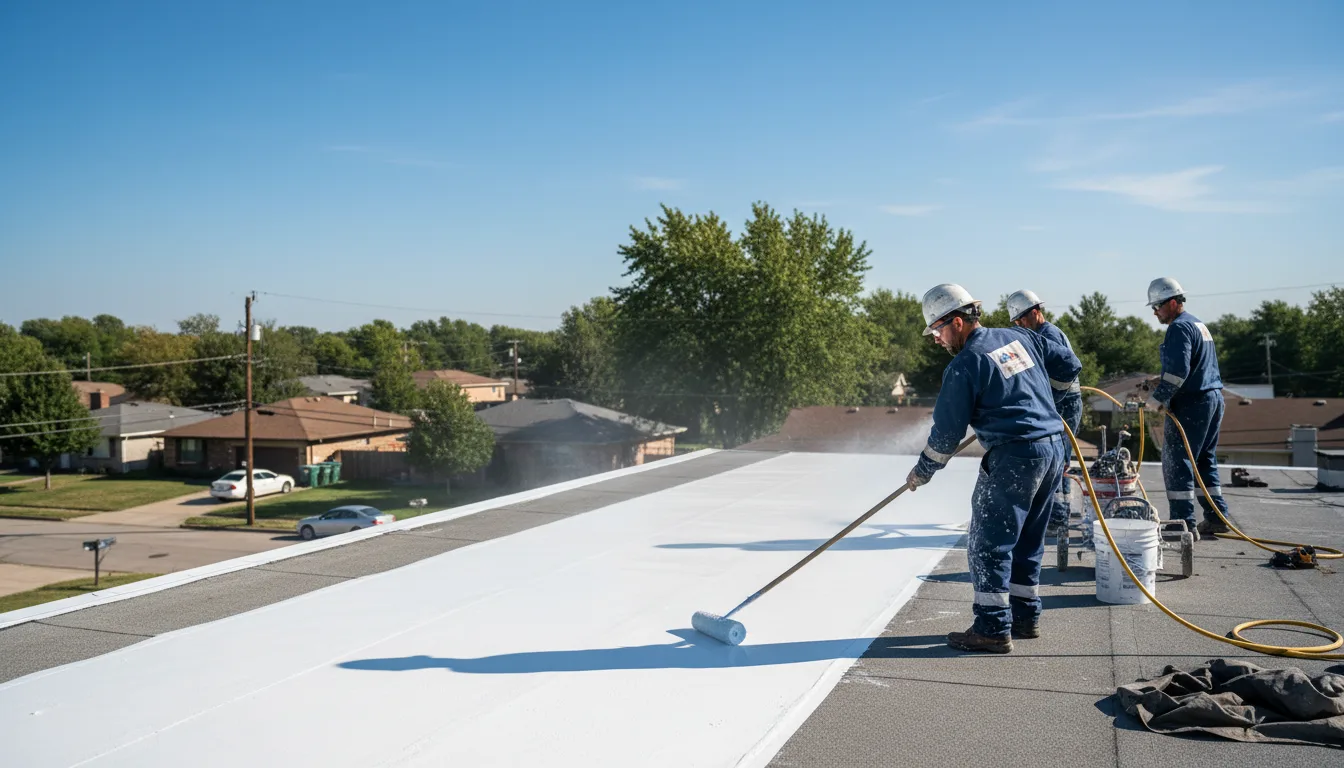 Commercial roof coating in Mathews, VA near me